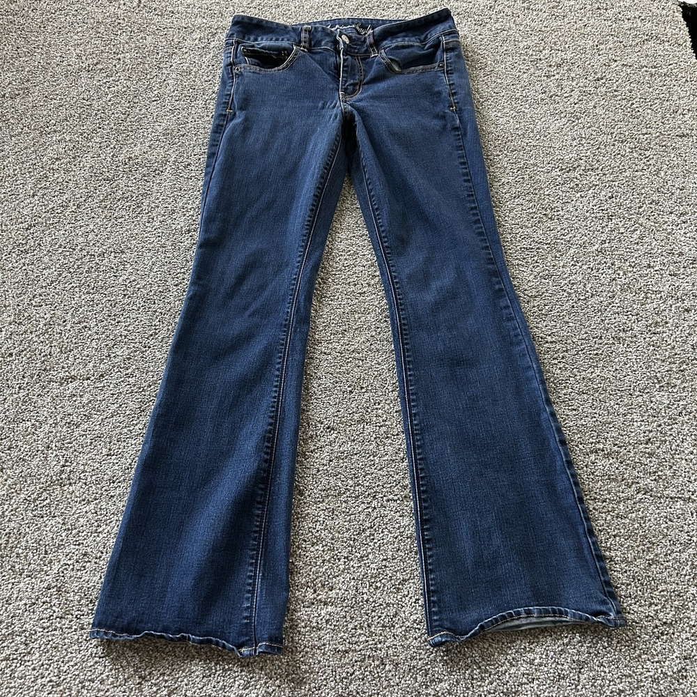 Y2K American Eagle Outfitters Artist Bootcut Jeans Womens 8 Super Stretch Denim